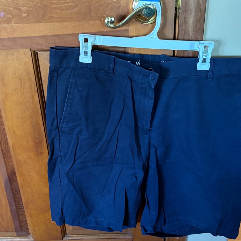 Classic Navy Flat Front Men's Shorts